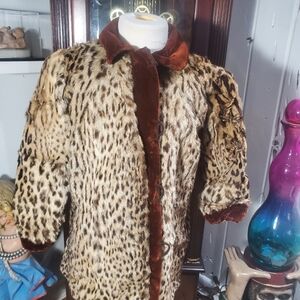 Vintage Child Real leopard coat
